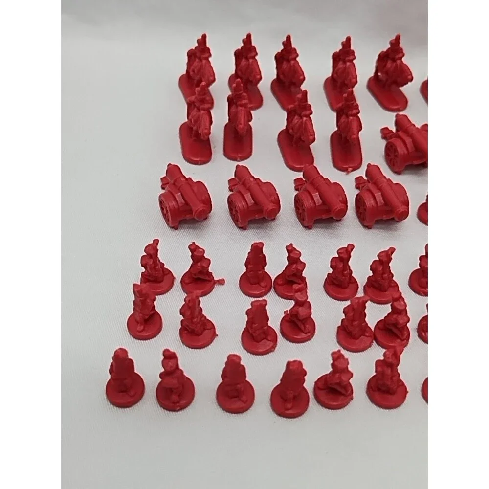 Set Of (60) 1999 Risk Red Board Game Player Pieces